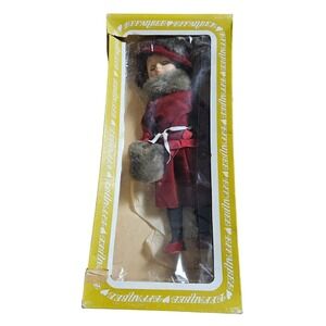 VTG Effanbee The Passing Parade Flapper Doll 14" Velvet Coat Great Gatsby NIB